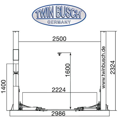 2 Säulen Hebebühne 4,2 t - BASIC LINE - Garagenmodell
