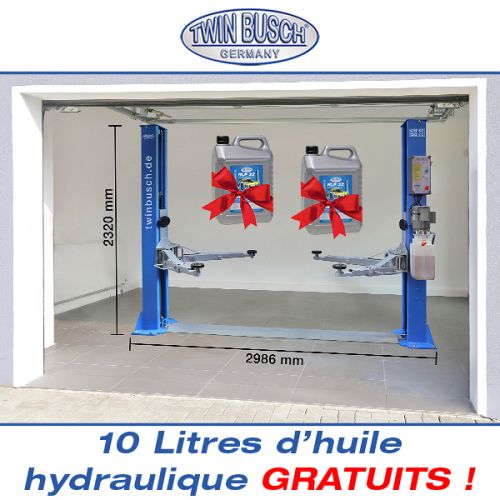 2 Säulen Hebebühne 4,2 t - Garagenmodell - 10 L Hydrauliköl GRATIS